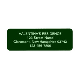 Etiqueta Minimalist Dark Green Wedding Return Address Label