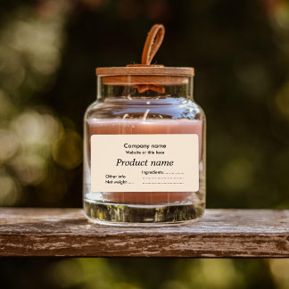 Etiqueta Minimalista beige simple