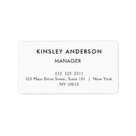 Etiqueta Minimalista Boutique de lujo blanco y negro