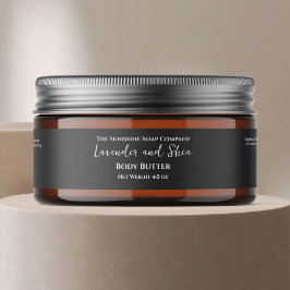 Etiqueta minimalista de estampado gris oscuro