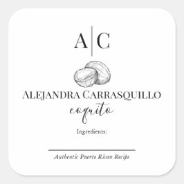 Etiqueta minimalista de frasco negro y blanco de c