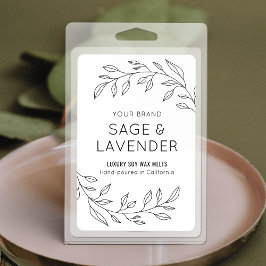 Etiqueta minimalista de fusión de lomas botánicas 