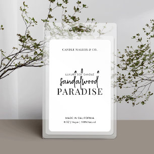 Etiqueta minimalista de la barra de velas - Blanco