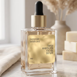 etiqueta minimalista de producto de belleza negro 