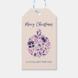 Etiqueta minimalista de regalo para Navidades lind