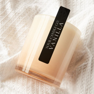 Etiqueta minimalista de velas negras