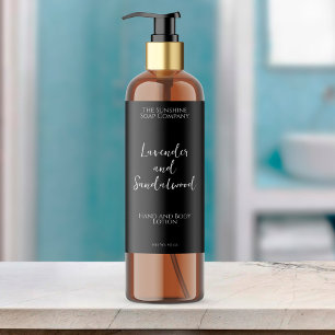Etiqueta minimalista del frasco de cosmética imper