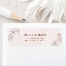 Minimalista dirección elegante de retorno de boda