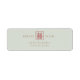 Etiqueta Minimalista elegante Boda de oliva chino moderno (Frente)