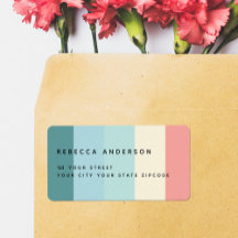 Minimalista Elegante Chic Rayado Colorblocked