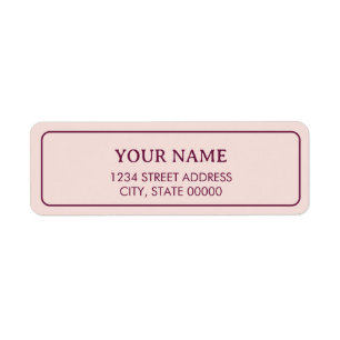 Etiqueta Minimalista Elegante Rosa Beige Pálido