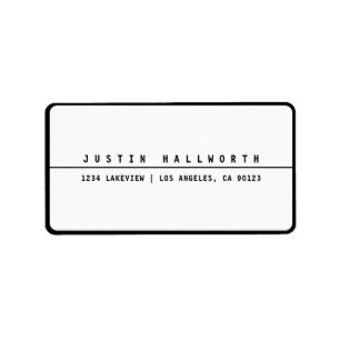 Etiqueta Minimalista en blanco y negro de Guay