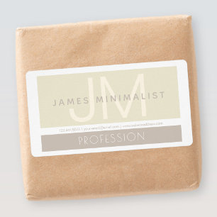 Etiqueta Minimalista moderno   Tonos de la Tierra de los to