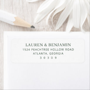 Etiqueta Minimalista Negro Elegante