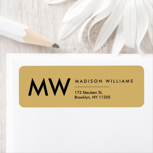 Etiqueta Mínimo moderno Monograma profesional (In situ)