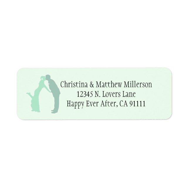 Etiqueta Mint Bride y Groom (Frente)