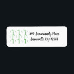 Etiqueta Mint Green Candy Canes Label<br><div class="desc">Mint green candy cane pattern,  a holiday design ready to customize as desired.</div>