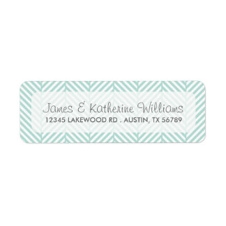 Etiqueta Mint Herringbone Chevron Boda moderno