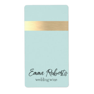 Etiqueta Mint Relieve metalizado dorado Rustic Faux