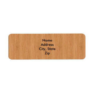 Etiqueta Mirada de madera de bambú natural del grano