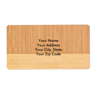 Etiqueta Mirada de madera del grano de la frontera de bamb