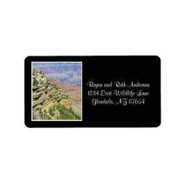 Etiqueta Mirando al Gran Cañón