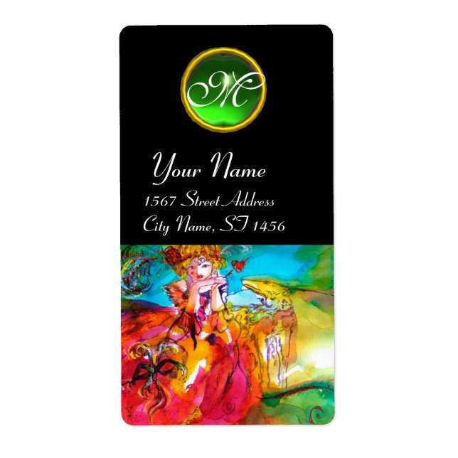 Etiqueta MIRANDOLINA  / Venetian Carnival Masks (Frente)