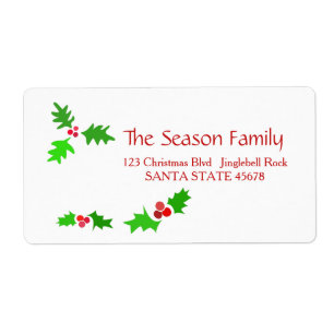 Etiqueta Mistletoe Holiday Address Label