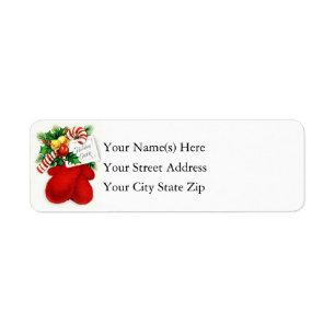 Etiqueta Mittens Vintage Christmas Cheer