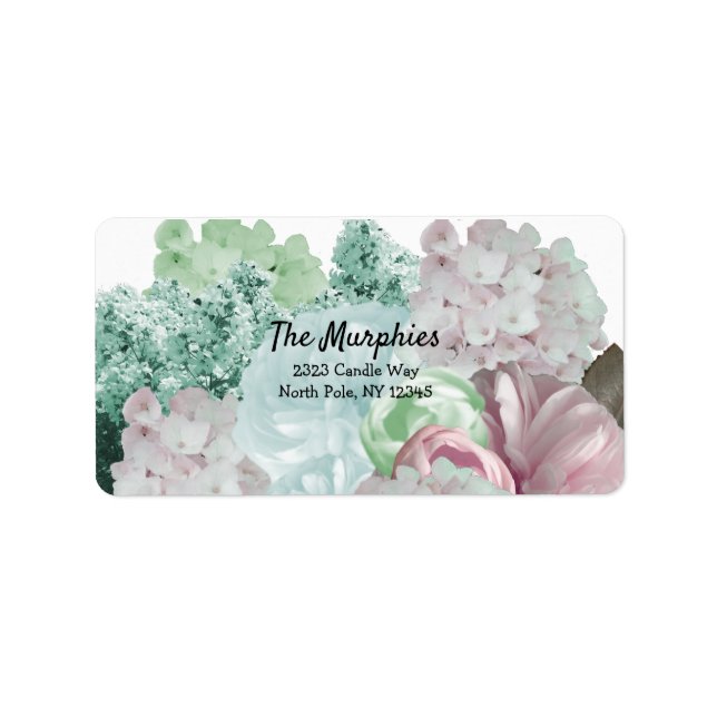 Etiqueta Mixed Floral Address Label (Frente)