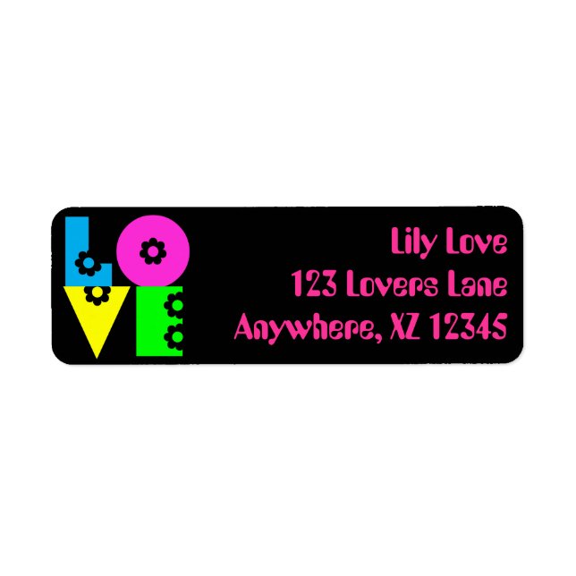 Etiqueta Mod Pop LOVE Square (Frente)