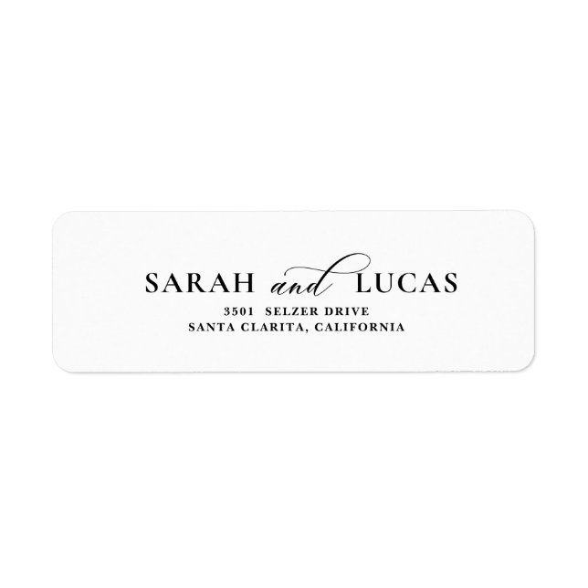 Etiqueta Moda Arch Moderno Elegante Dirección de Regreso (Frente)