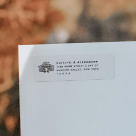 Etiqueta Moda Barn Fall Wedding Dirección de devolución