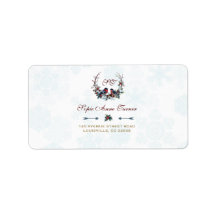 Moda Berries Bullfinch Winter Wreath Boda