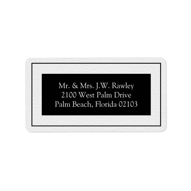 Etiqueta Moda Boda contemporáneo (Frente)