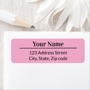 Etiqueta Moda Cute Rosa Moderno Nombre de correo electrónic