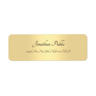 Etiqueta Moda de plantilla Minimalista de oro de script cal