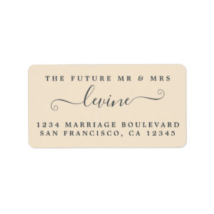 Etiqueta Moda Futuro Sr. Ivory Boda Return Address