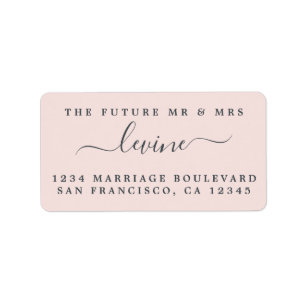 Etiqueta Moda Futuro Sr. Sra. Pink Boda Return Address
