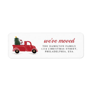 Etiqueta Moda Hemos movido al camionero rojo de la nieve de