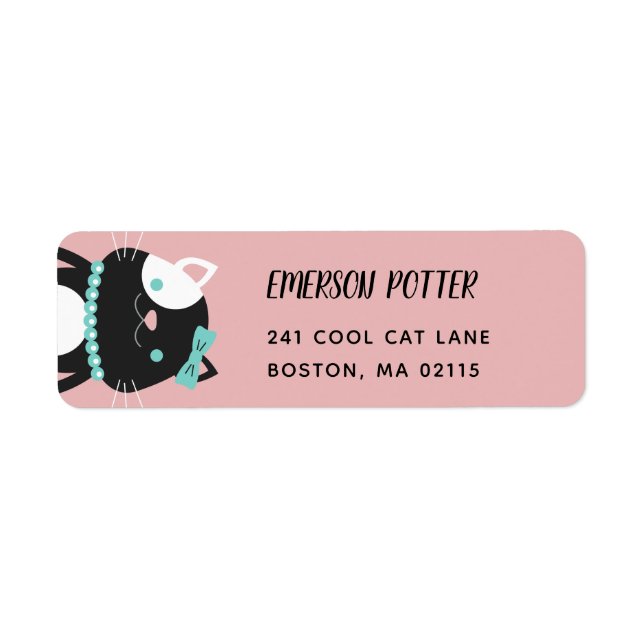 Etiqueta Moda Lady Cat | Rosa (Frente)