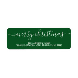 Etiqueta Moda moderna y elegante guión de navidad verde