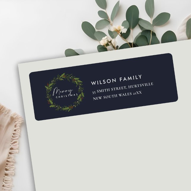 ETIQUETA MODA NAVY HOLLY BERRY WREATH NAVIDADES DISCURSO (Subido por el creador)