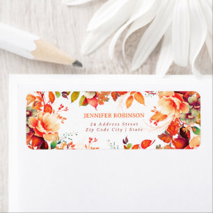 Etiqueta Moda otoño acuarela Floral fiesta de cumpleaños