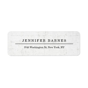 Etiqueta Moda Retro Profesional Minimalista Blanco Clásico