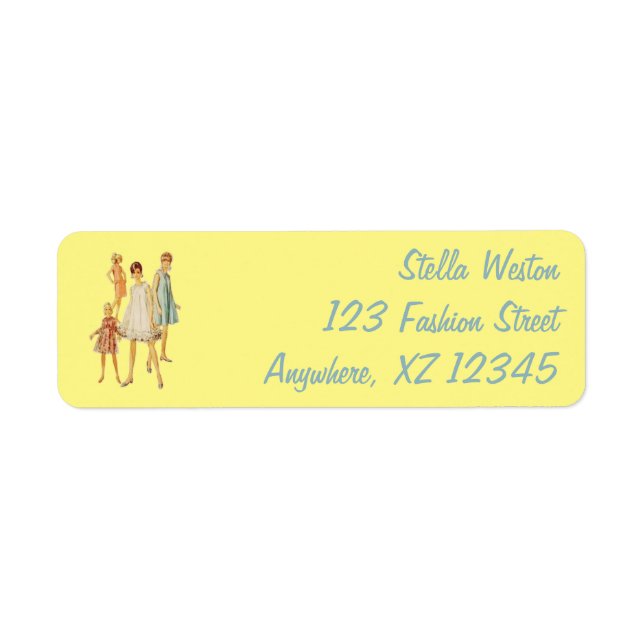 Etiqueta Moda retro vintage (Frente)