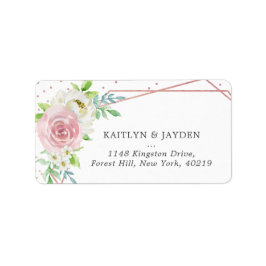 Etiqueta Moda Rosa geométrico Relieve metalizado dorado Bod