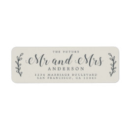 Etiqueta Moda Script Future Mr. Gray Return Address