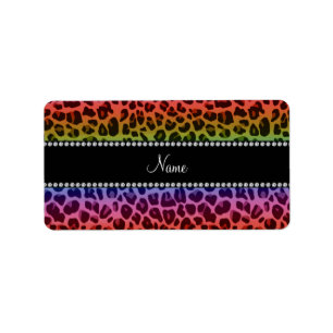 Etiqueta Modelo conocido personalizado del leopardo del