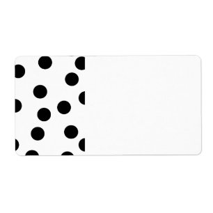 Etiqueta Modelo dálmata blanco y negro del punto